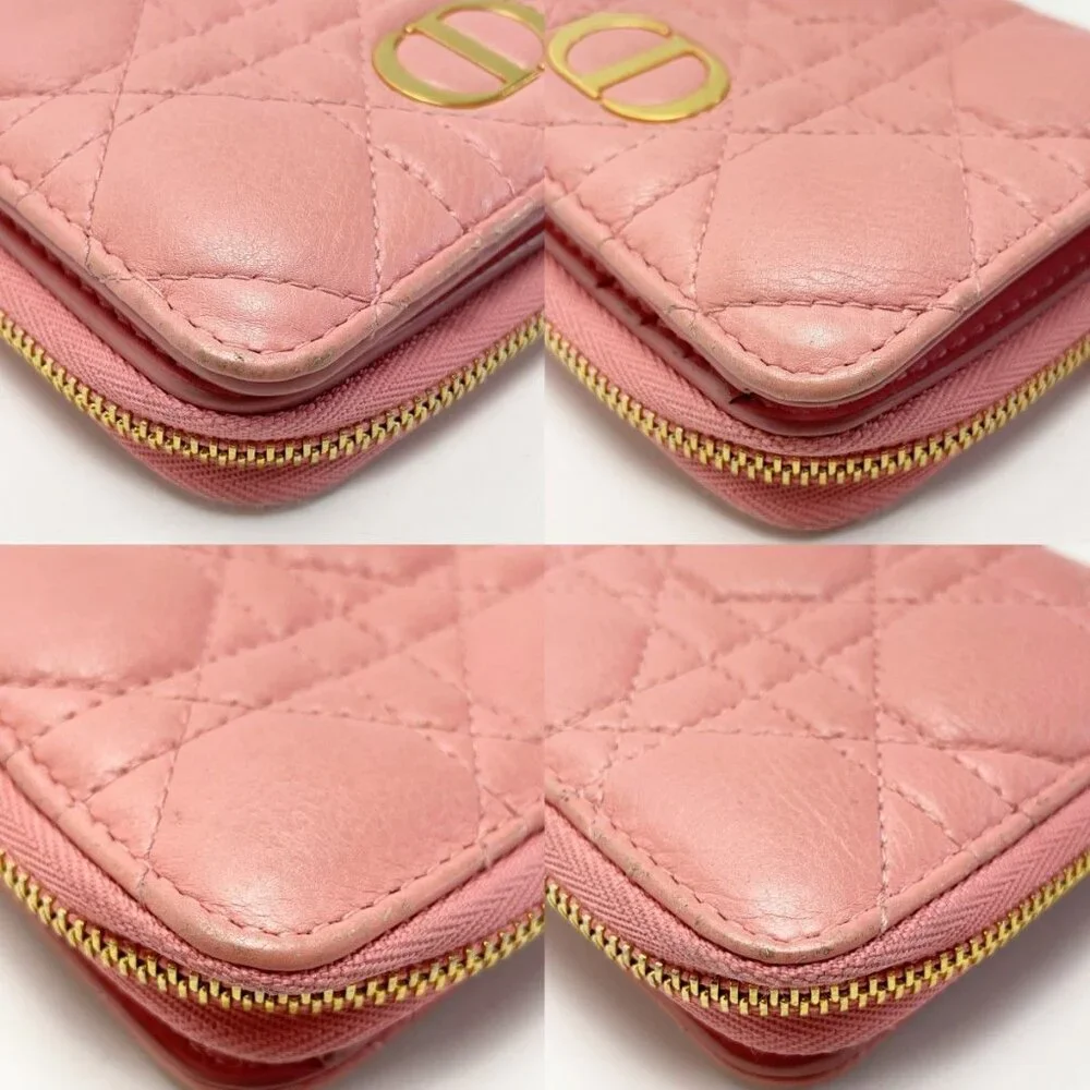 Christian Dior Cannage S5032 Pink Bifold Wallet